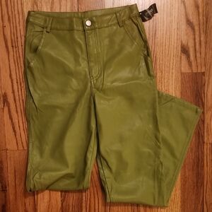 En Saison Olive Faux Leather Garment